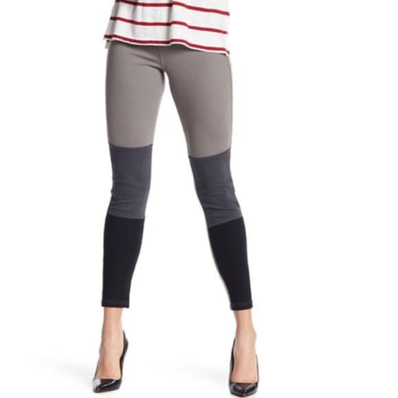 Hue Grey Colorblock Jeggings - Picture 2 of 2